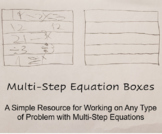 Multi-Step Equation Boxes - Graphic Organizer