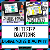 Multi Step Equation Digital Note and Activity Bundle