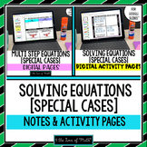 Multi-Step Equation Special Cases Note & Activity Bundle G