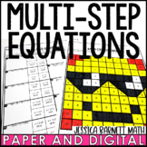 Multi-Step Equations Activity Coloring Worksheet Winter De