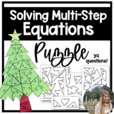 Multi Step Equations - Christmas Tree Holiday Puzzle