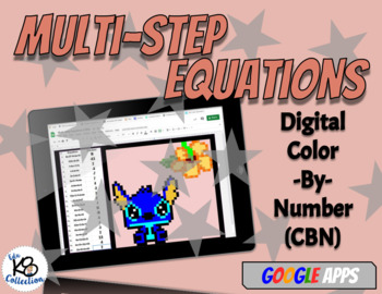 Preview of Multi-Step Equations - Color By Number
