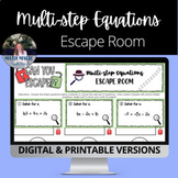 Multi-Step Equations Digital and Printable Escape Room