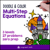 Multi-Step Equations Doodle & Color by Number