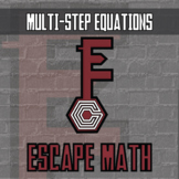 Multi-Step Equations Escape Room Activity - Printable & Di