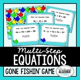 Multi-Step Equations | Gone Fishin' Game