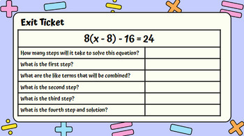 Preview of Multi-Step Equations | Google Slides | Pre-algebra/algebra |