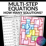 Multi-Step Equations Variable on Both Sides Coloring