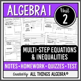 Multi-Step Equations and Inequalities (Algebra 1 - Unit 2) | All Things Algebra®