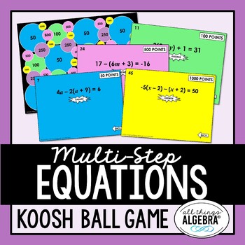 Preview of Multi-Step Equations | Koosh Ball Game