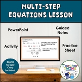 Multi-Step Equations with Rational Numbers Algebra Lesson
