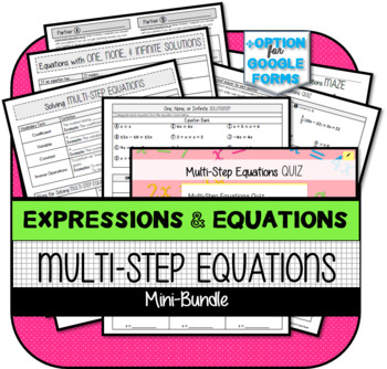 Preview of Multi-Step Equations MINI-BUNDLE