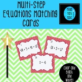 Multi-Step Equations Matching Cards