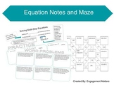Multi-Step Equations Notes and Maze