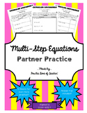 Multi-Step Equations: Partner Practice