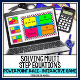 Multi Step Equations PowerPoint Race