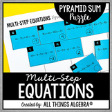 Multi-Step Equations | Pyramid Sum Puzzle