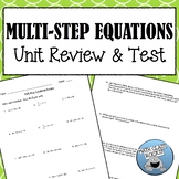 MULTI-STEP EQUATIONS REVIEW AND UNIT TEST