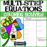 Multi-Step Equations St. Patrick's Day Personalized Shamro