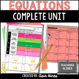 Solving Multi Step Equations Guided Notes Worksheets and A