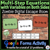 Multi Step Equations with Variables on Both Sides Digital 