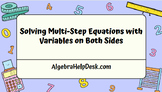 Multi-Step Equations with Variables on Both Sides | EasyEd