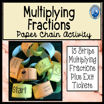 Preview of Multiplying Fractions Paper Chain Activity