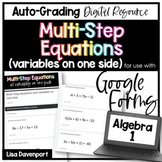 Multi Step Equations with Variables on One Side Google For
