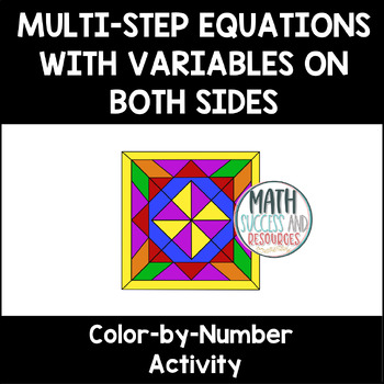 Preview of Multi-Step Equations with the Variable on Both Side Color-by-Number Activity