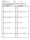 Multi-Step Equations with variables on both sides Partner 