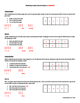 problem solving multi step fraction problems lesson 7 10