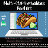 Multi-Step Inequalities - Google Pixel Art - Digital Math 