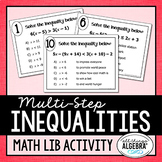 Multi-Step Inequalities | Math Lib Activity