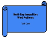Multi-Step Inequalities Word Problem Task Cards