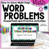 Multi-Step Math Word Problems Print and Digital | Google Slides