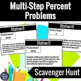 Multi-Step Percent Problems Scavenger Hunt Activity 7.RP.3