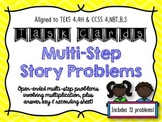 Multi-Step Story Problems Task Cards {TEKS 4.4D & 4.4H}