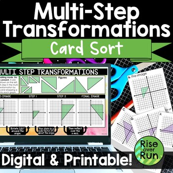 Preview of Multi Step Transformations Google Slides and Printable Card Sort