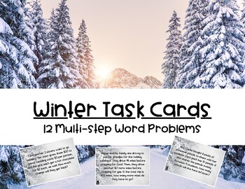 Preview of Multi-Step Winter Task Cards
