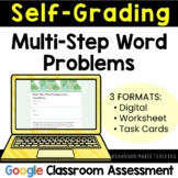 4.OA.3 Multi-Step Word Problems - Self-Grading BUNDLE [DIG