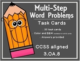 Multi-Step Word Problem Task Cards - 3OA8