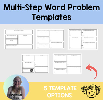 Preview of Multi Step Word Problem Template Printable