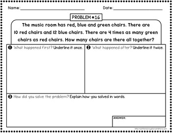 Multi Step Word Problems 3rd Grade By Beth Kelly