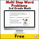 Multi Step Word Problems 3rd Grade Math FREE