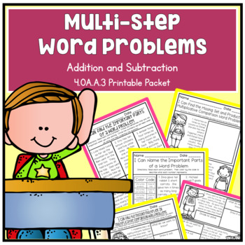 Preview of Multi-Step Word Problems Addition & Subtraction 4.OA.A.3