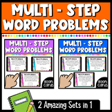 Multi-Step Word Problems Boom Cards | 4th - 5th Grade Bundle