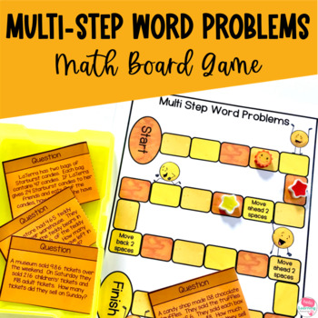 Preview of Multi Step Word Problems Game | 4th grade and 5th grade Math Word Problems