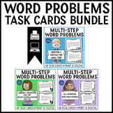Multi Step Word Problems Math Task Cards Bundle