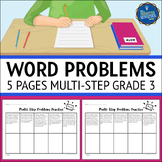 Multi Step Word Problems Math Worksheets 3rd Grade