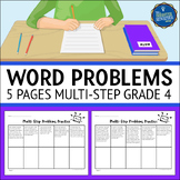 Multi Step Word Problems Math Worksheets 4th Grade